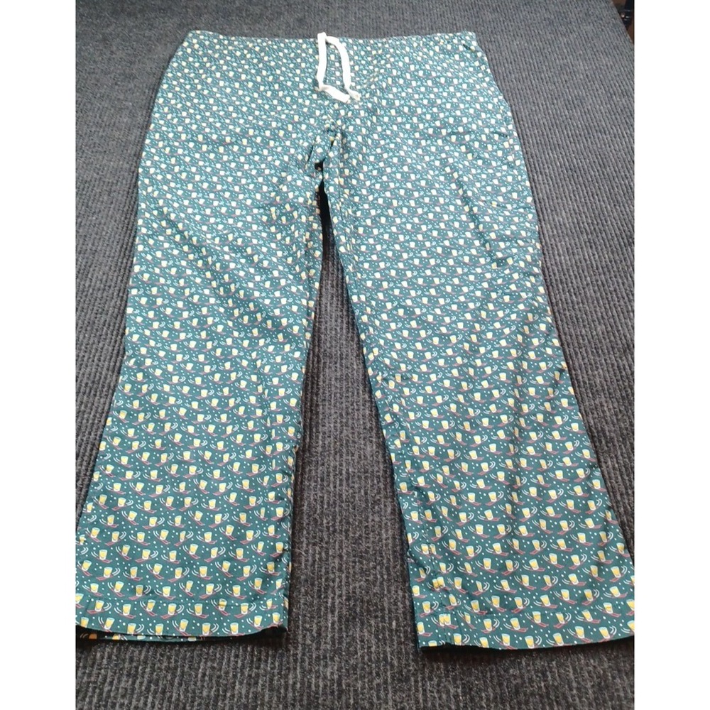 Vineyard Vines Men's XXL Drawstring Lounge Pants Green Casual Ski Beer Motiff